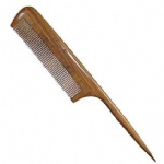 Rat Tail Comb,New Star Anti-Static Green Sandalwood Comb Fine-tooth Comb with Thin and Long Handle